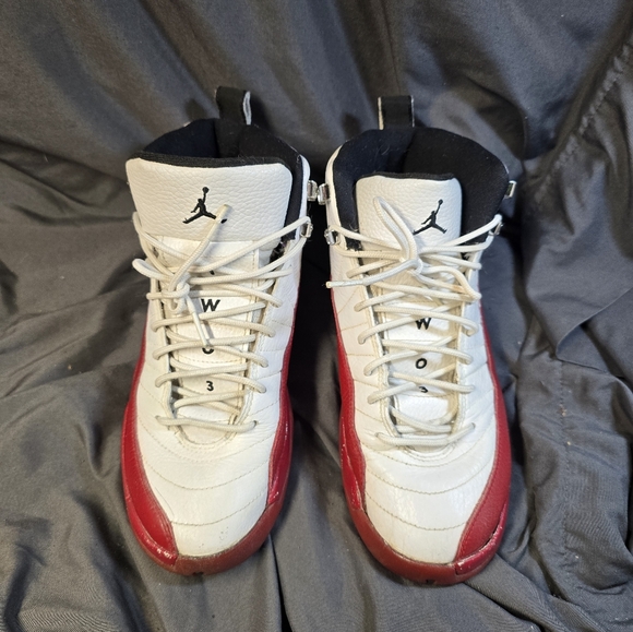 Nike Air Jordan 12 XII Retro 2009 White Black Cherry Red 153265-110 Sz 8.5W /7 - Picture 4 of 9